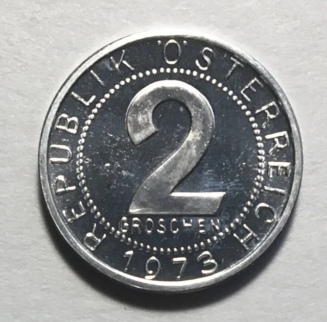 Austria 1973 2 Groschen - Imperial Eagle - Proof Coin