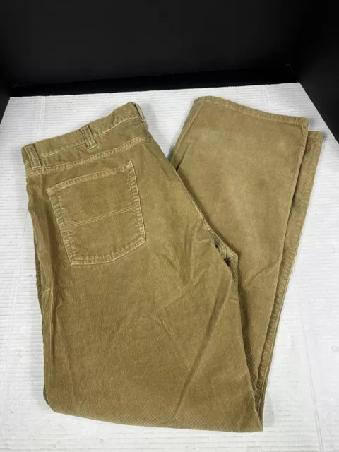 L.L. Bean Brown Classic Fit Pleated Front Corduroy Mens Pants Size 40x34 Comfort