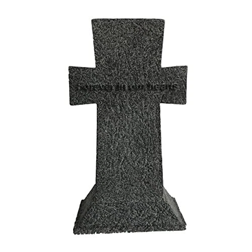 Jarrón Cruz Tumba Cementerio Decoración con Estaca y Jarrones de Mármol Espuma Floral...