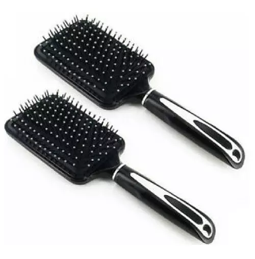 2 x LARGE PROFESSIONAL PADDLE HAIRBRUSH Tangle Free Cushion Massage Comb Brush