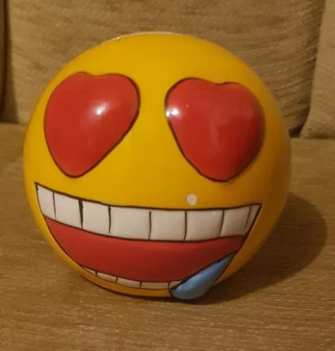 Emoji Heart Eyes Novelty Money Box Piggy Bank  Ceramic