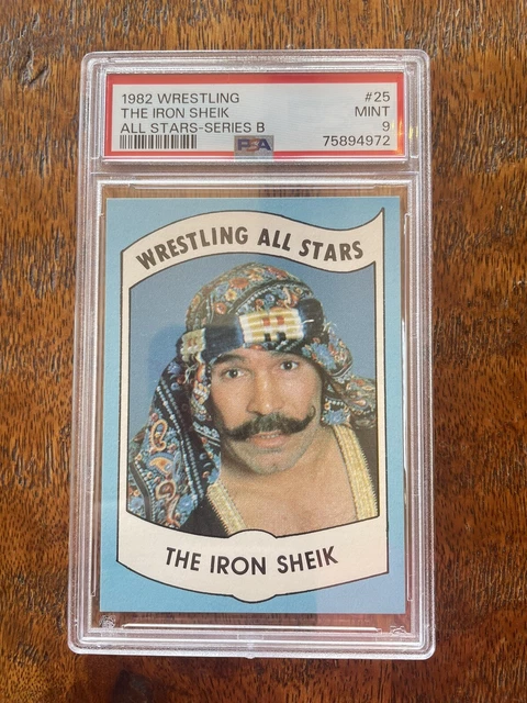 1982 WRESTLING ALL STARS THE IRON SHEIK #25 PSA 9 MINT RC WWF WWE Centered