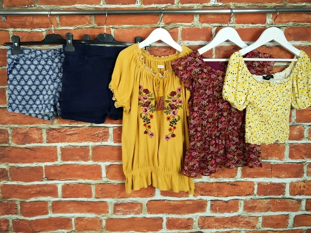 GIRLS BUNDLE AGE 8-9 YEARS FATFACE NEXT etc SHORTS FORAL TOP T-SHIRT SET 134CM