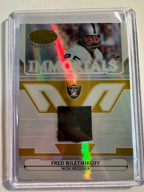 K83,766 - 2006 Leaf Certified Mirror Gold Jersey #242 Fred Biletnikoff #/25 K83,766 - 2006 Leaf Certified Mirror Gold Jersey #242 Fred Biletnikoff #/25