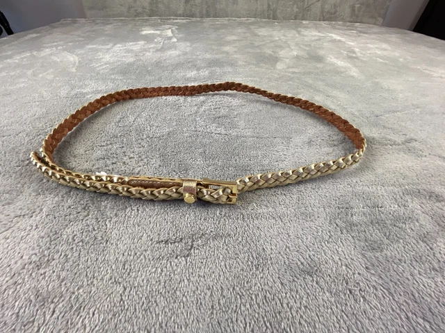 Lilly Pulitzer Belt Gold Braid Skinny