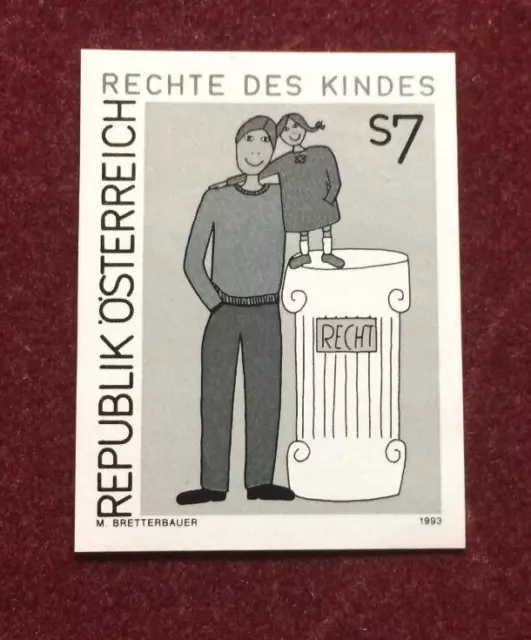 SCHWARZDRUCK 1993  Mi: 2093 DIE RECHTE DES KINDES  **  geschnitten