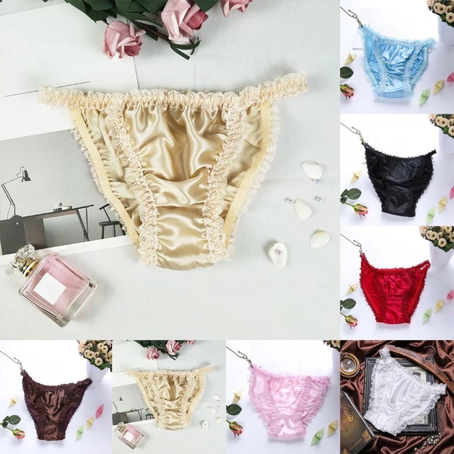 Culotte de bikini en soie pour femmes sous-vêtements sexy en plusieurs couleurs