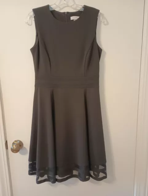 Calvin Klein Womens Little Black Dress Sz 8 Sleeveless Cocktail Special Occasion