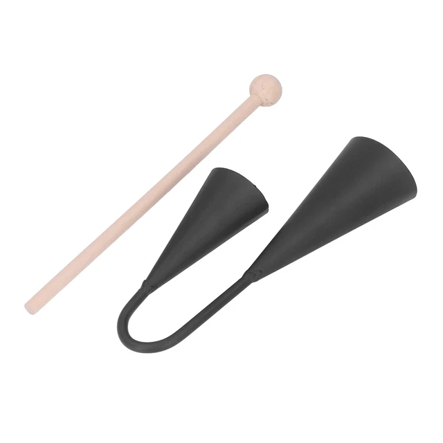 Deux Cloches Agogo Instrument De Percussion Traditionnel Latin Agogo Avec Bâton. 9