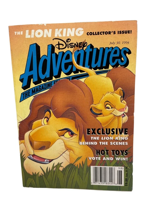 Vintage Disney Adventures Magazine July 1994 LION KING Collectors Issue Kids