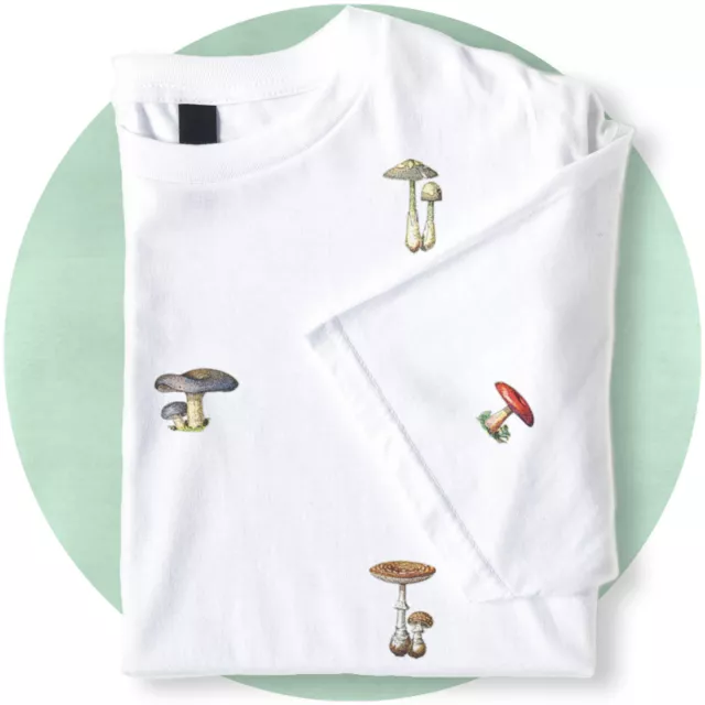 Mushroom T-Shirt Nature Gift Tee Fungi Art Toadstool Spore Unisex Mens Womens