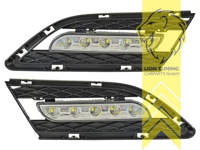 Fahrzeugspezifisches LED Tagfahrlicht für BMW E90 Limousine E91 Touring chrom