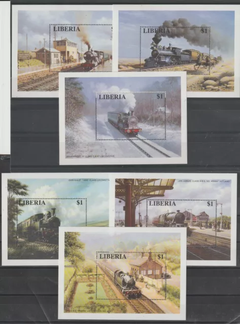 Liberia 1996 Trains 6 Bf as Photo MNH MF121878