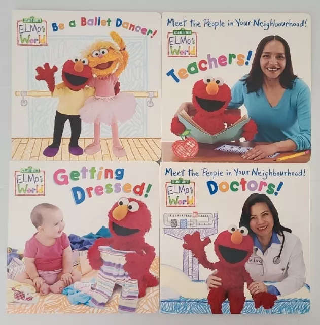Sesame Street Discover Elmo's World Reader Set. Four Board Books Book Set