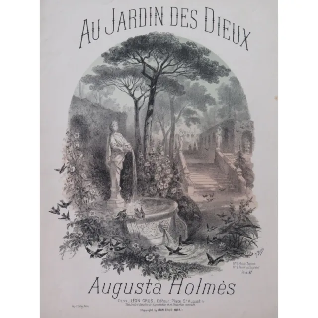 HOLMÈS Augusta Au Jardin des Dieux Chant Piano 1893