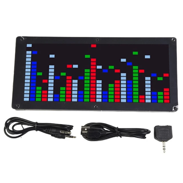 Indicateur De Spectre De Musique VU Mètre RVB Audio Niveau Affichage Ampli Tableau De Lifier, LED RVB Numérique Musique Audio Spectre Analyseur De