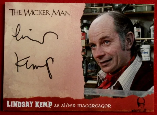 THE WICKER MAN - LINDSAY KEMP - LIMITED EDITION Hand-Signed Autograph Card