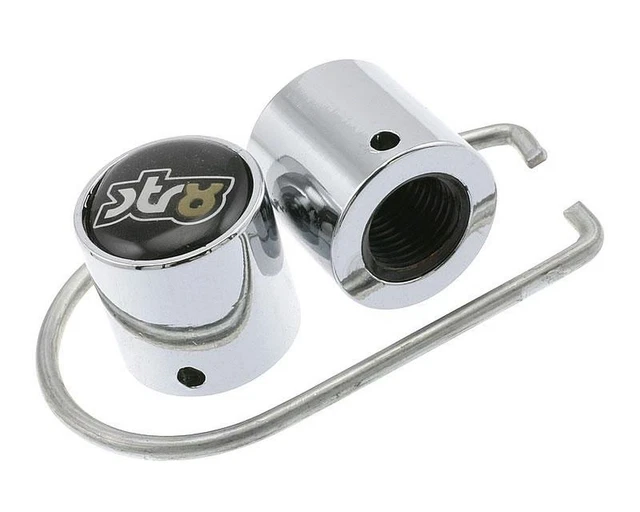Ventilkappen STR8 chrom - 2 Stück