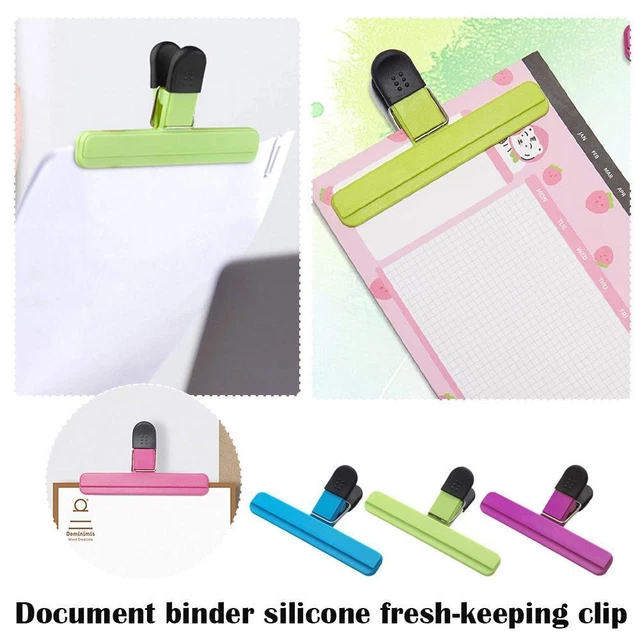 Bolsa con chip clips bolsa de sellado de alimentos sellador plástico gran puerta de cocina 6T3E C9I9