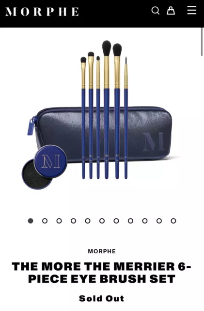 Morphe 6-Piece Eye Brush Set with Dry Brush Cleaner - Gift Set 2