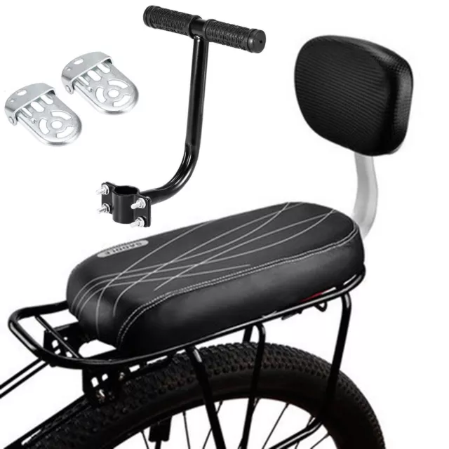 Bicycle Bike Padded Rear Seat Kids Child Safety Back Rest Chair Cushion Armrest