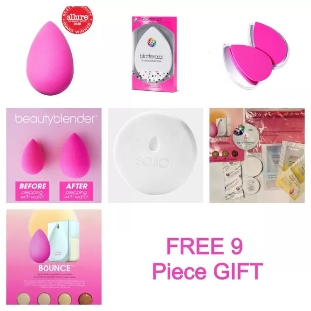 Original Beauty Blender Sponge and Blotterazzi + 9Gifts SAME DAY SHIPPING!