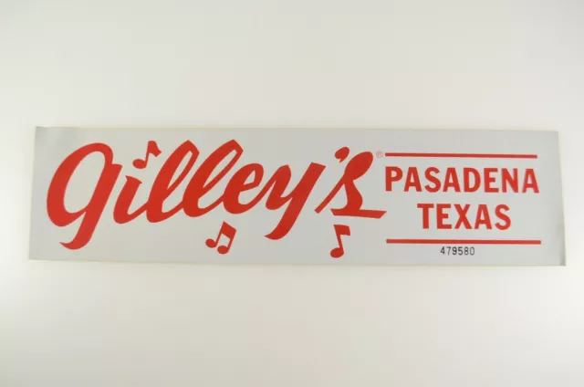 Gilley's Original Reflective Parking Pass Bumper Sticker with Serial Number