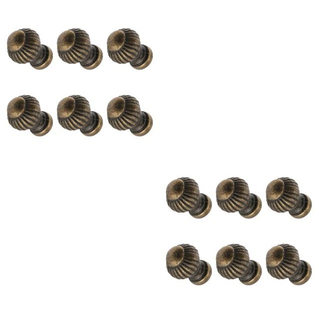 12 PCS Decorative Pull Handles Closet Door Knobs Cabinet Round Dresser Cupboard