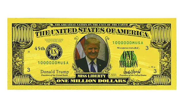 ★★ Usa / Etats Unis : Billet 1 Million Dollars President Donald Trump ★★ A 2
