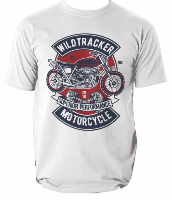 Wild Tracker mens t shirt biker motorcycle motor garage mechanic S-3XL