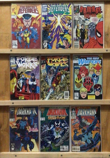 Marvel Comics Lot of 9, Damage Control, Secret Defenders, Darkhawk, New Warriors