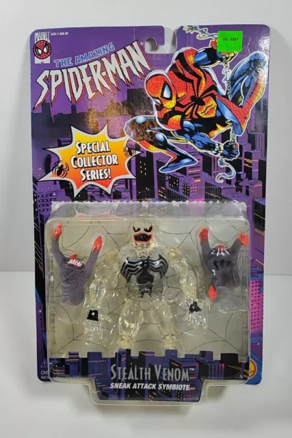 Marvel The Amazing Spider-Man Translucent Stealth Venom Figure 1996 NEW SEALED A