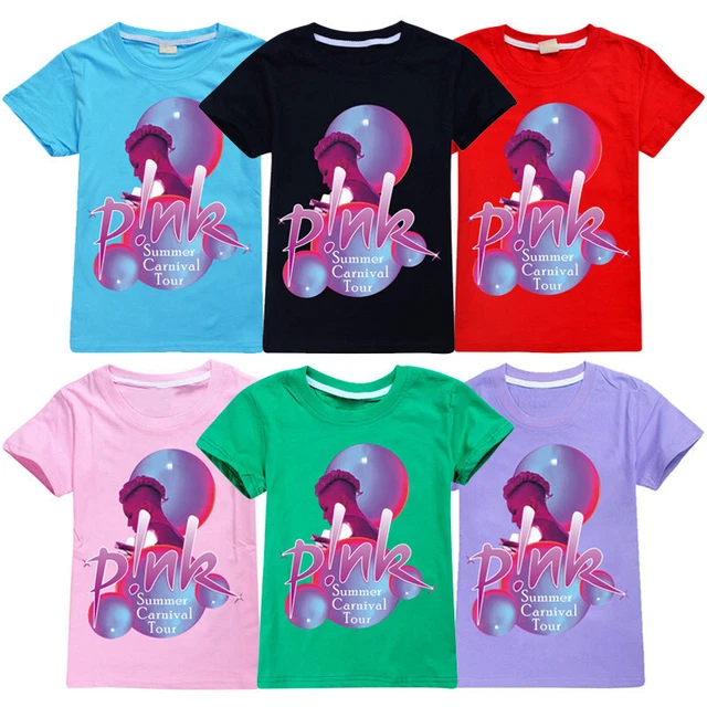 T-shirt a maniche corte bambini rosa estate tour 2023 bambini regalo Regno Unito