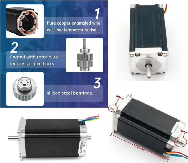 〖DE〗3 Axis CNC Kit Nema23 Stepper Motor 425oz-in+Driver+USB Mach3 Card+36V Power 3