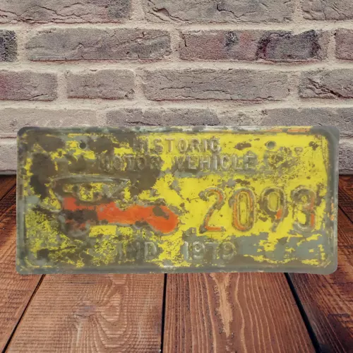 Distress Indiana 1979 HISTORIC MOTOR VEHICLE License Plate