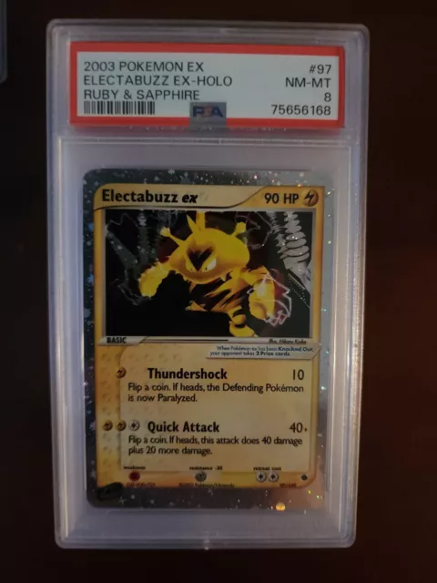 Pokemon PSA 8 Electabuzz EX Holo - EX Ruby & Sapphire 97/109 NM - MINT