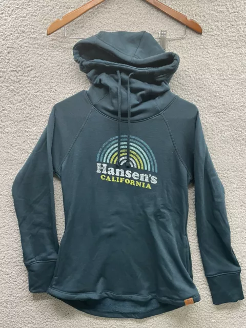 🔥 HANSEN’S CALIFORNIA Rainbow Green Hoodie Sweatshirt • Size Small S ...