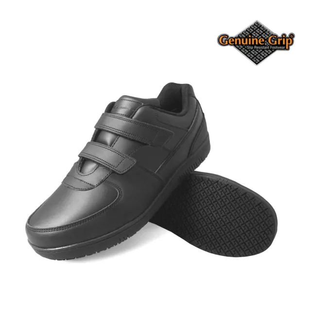 MEN'S GENUINE GRIP Footwear Slip-Resistant Injection Adjustables (Black ...