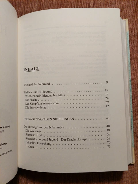DEUTSCHE HELDEN-SAGEN Luxusausgabe Schöner PERGAMENT HANDEINBAND Nibelungen 7