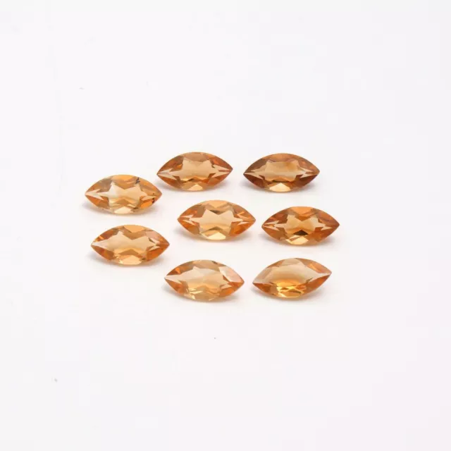 Natural Citrine Gemstone 12x6 mm Marquise Shape Faceted Cut Loose Gemstone 8 Pc
