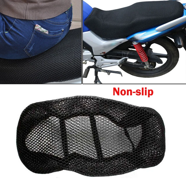 US STOCK Polyester 3D Motorcycle Seat Cover Mesh Heat insulation Sleeve Black