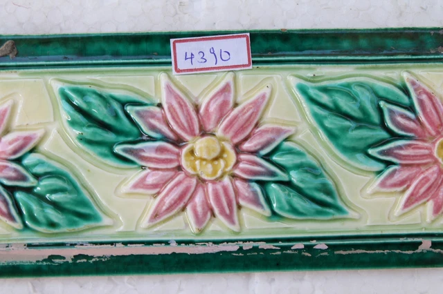 Old Circa 1930 Vintage Artdeco Ceramic Tile Border Made In Japan NH4390 7