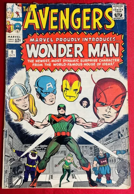 Avengers #9 - 1st Appearance Wonder Man 1964 Marvel Comics! *HUGE LIVE AUCTION*