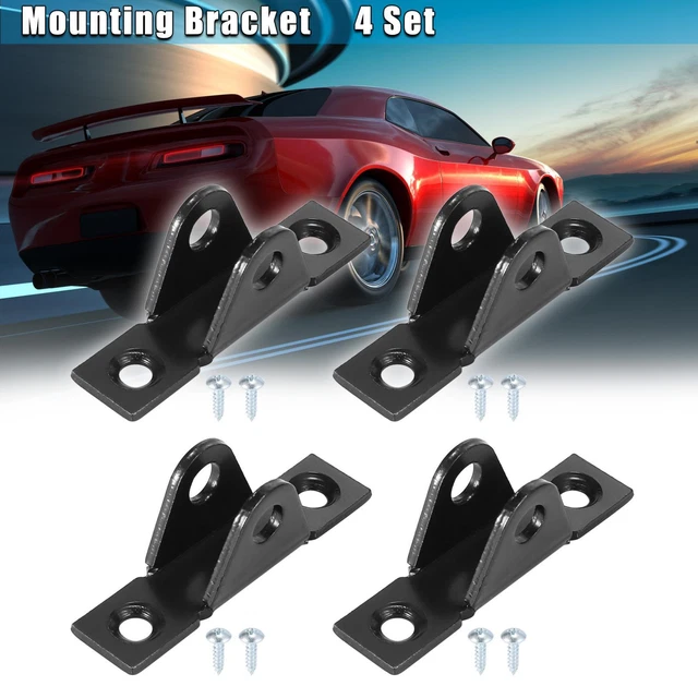 4 Set Black Metal Car Vehicle Gas Struts Shocks Mounting Brackets 68x17x24mm