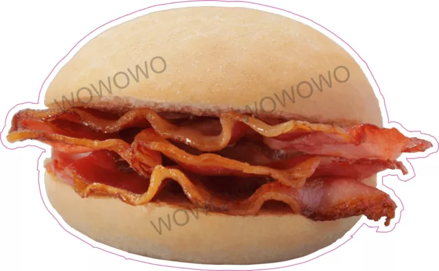 Catering van unit sticker Bacon roll bap trailer decal hot food mobile sticker 1