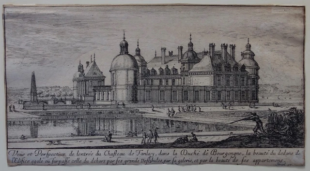 Gravure Originale Israel Silvestre - Château De Tanlay (Yonne) 1650 - Pièce Unique