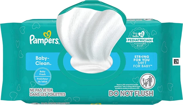 Pampers Baby Wipes Baby Fresh Scented 1X Pop-Top Packs 72 Count