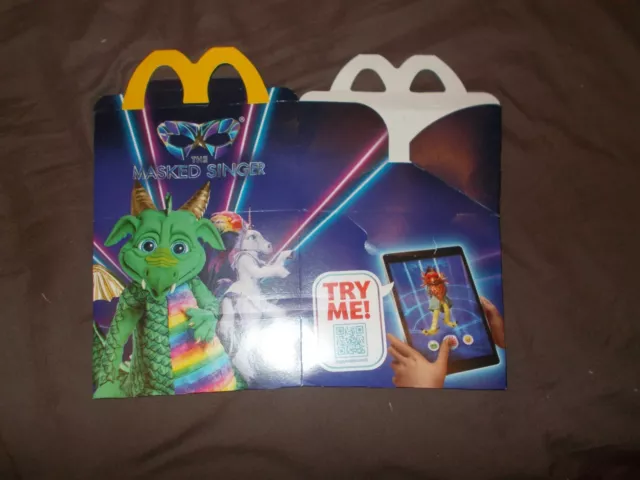 U.K McDonalds happy meal empty box The masked singer 2023  (used)