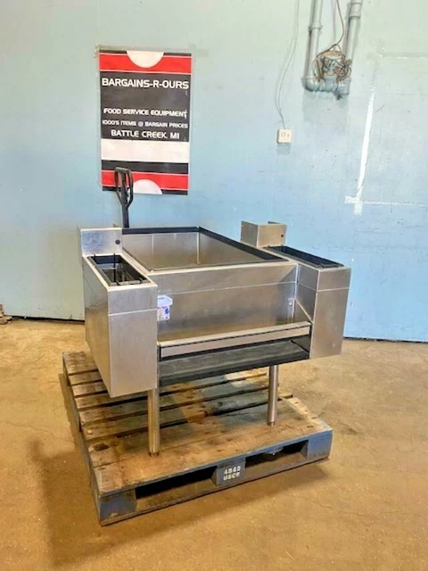 "GLAS TENDER" BARTENDER STATION w/10 in/out LINES COLD PLATE ICE BIN, SPEED RAIL