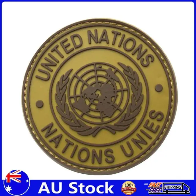 International U.N UN United Nations Genuine Shoulder Patch Badge Mud Color